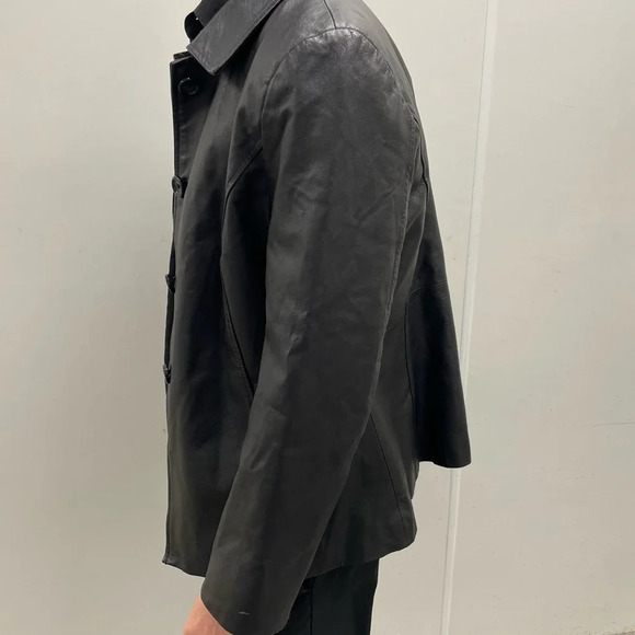 🧥Women’s Black Croft and Barrow Leather Jacket -  Size Large 🖤 - Picture 4 of 13